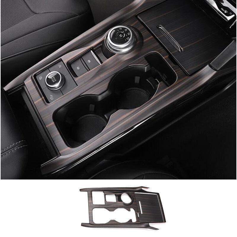 Central Console Gear Shift Panel Trim for Ford Explorer 2020-22 Matt Wood Grain