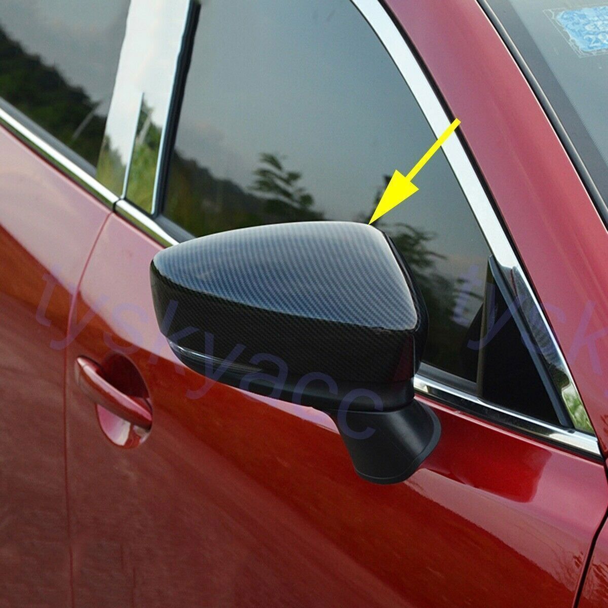 for Mazda 3 Axela 2019-2023 Carbon Fiber Rear View Side Door Mirror Cap Cover