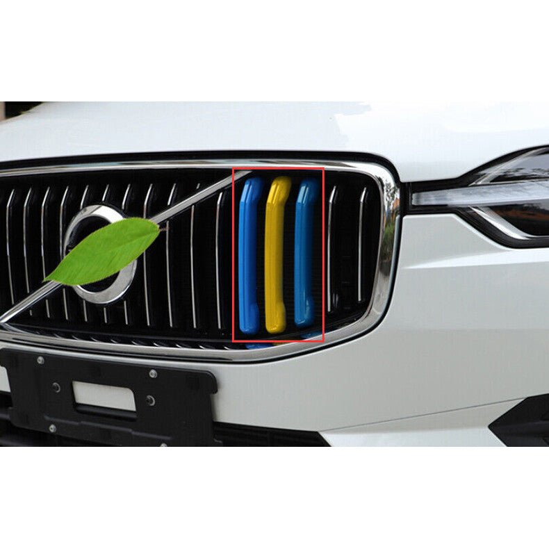for Volvo S90 2017-2021 Front Center Mesh Grille Grill Cover Trim 3-Color frame