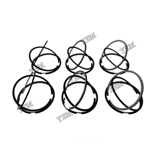 6Cyl 6BD1 Cylinder Piston Ring for Isuzu Engine Rebuild Kit Aftermarket Parts