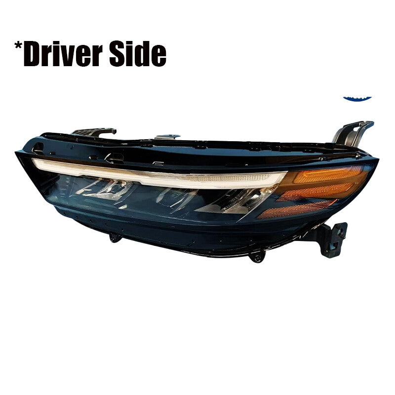 All LED headlights are compatible with 2023-2024 Accord sedans, drive-side, HO2502213