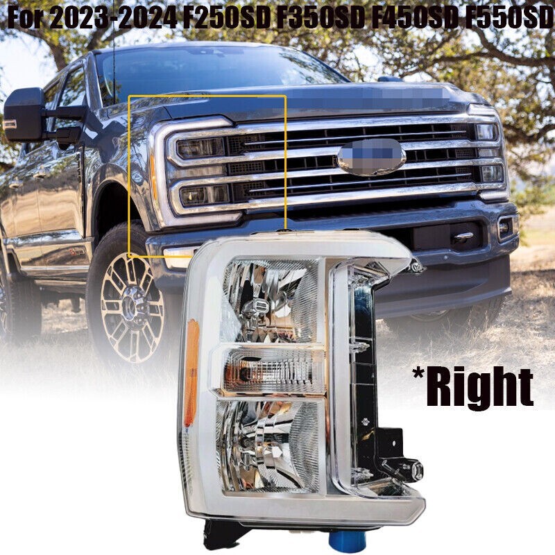 PASSENGER SIDE RH HEADLIGHT PC3Z13008H For 2023 2024 F250SD F350SD F450SD F550SD