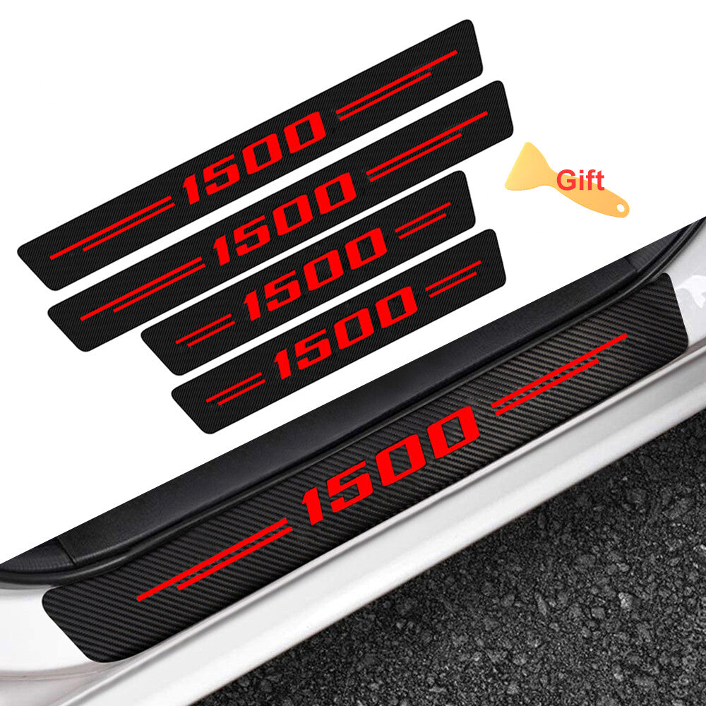 4 for GMC for Sierra 1500 Accessories Red Letter Cab Door Sill Cover Step Protector