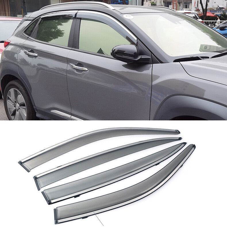 for Hyundai Kona 2018-2023 Window Visor Vent Shade Wind Deflector Sun Rain Guard