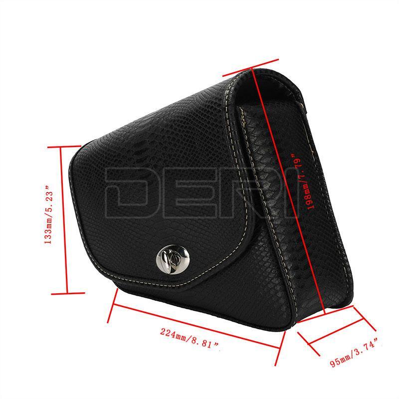 Motorcycle PU Leather Luggage Saddle Bag Left Side For Sportster XL883/XL1200