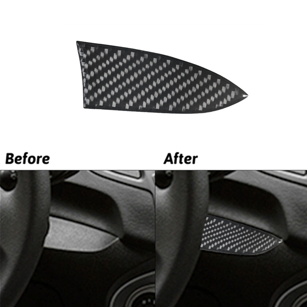 Carbon Fiber Inner Left Of Climate Control Cover Trim for Ford Fiesta 2011-2015