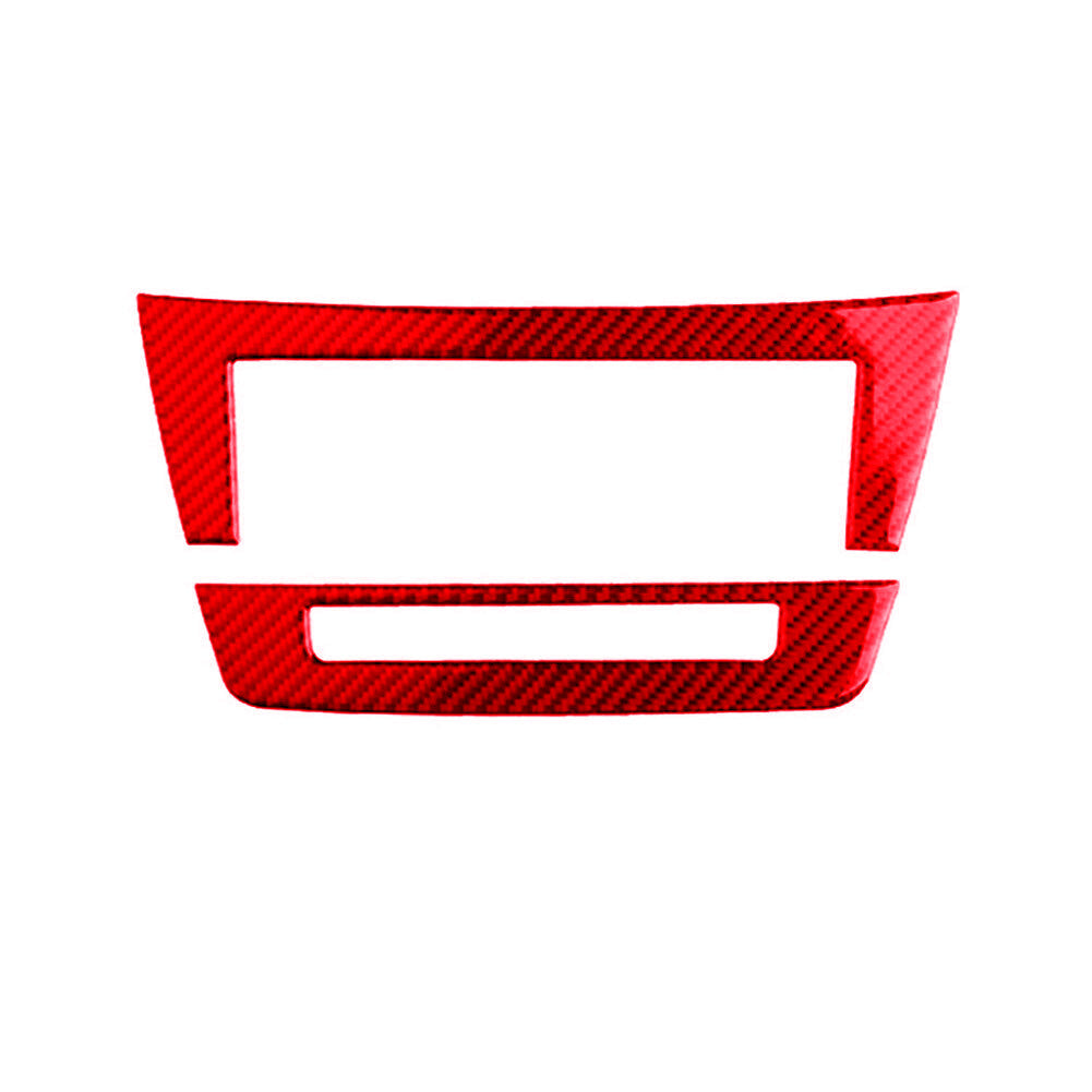 Red Carbon Fiber Central CD Trim Panel for Mercedes-Benz C-Class W204 11-13