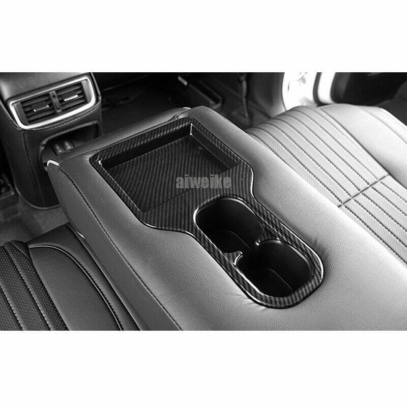 for Honda CR-V 2017-2021 Carbon Fiber Look Rear Water Cup Panel Cover Trim