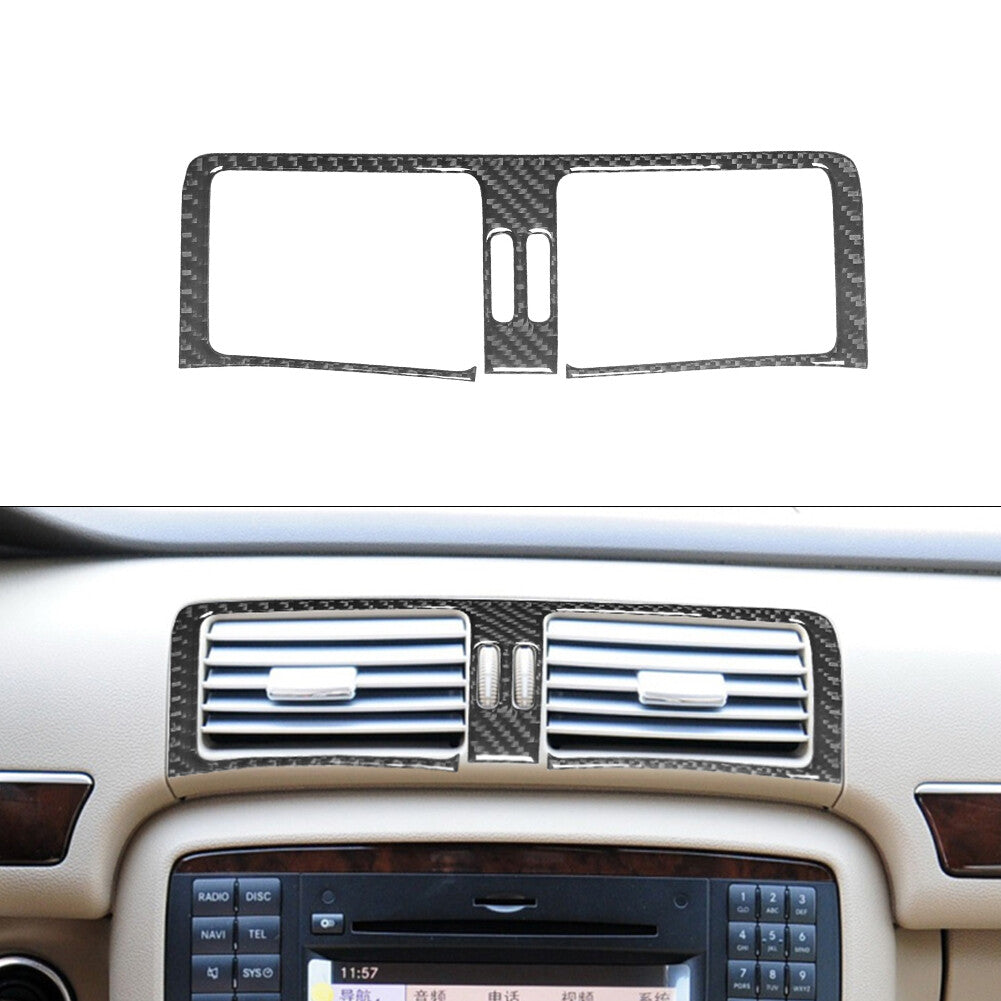 for Mercedes R-Class 2009-2012 Center Air Vent Trim Decor Cover Carbon Fiber