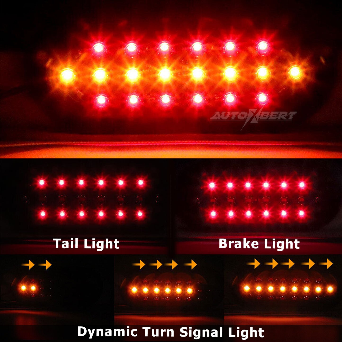 2x Oval Brake Running Tail Turn Signal Light Truck Trailer LED Indicator 12V 24V