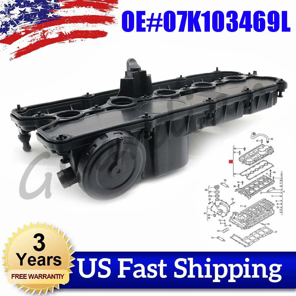 Engine Valve Cover with Gasket 07K103469L for Volkswagen Beetle for Bora for Golf for Jetta