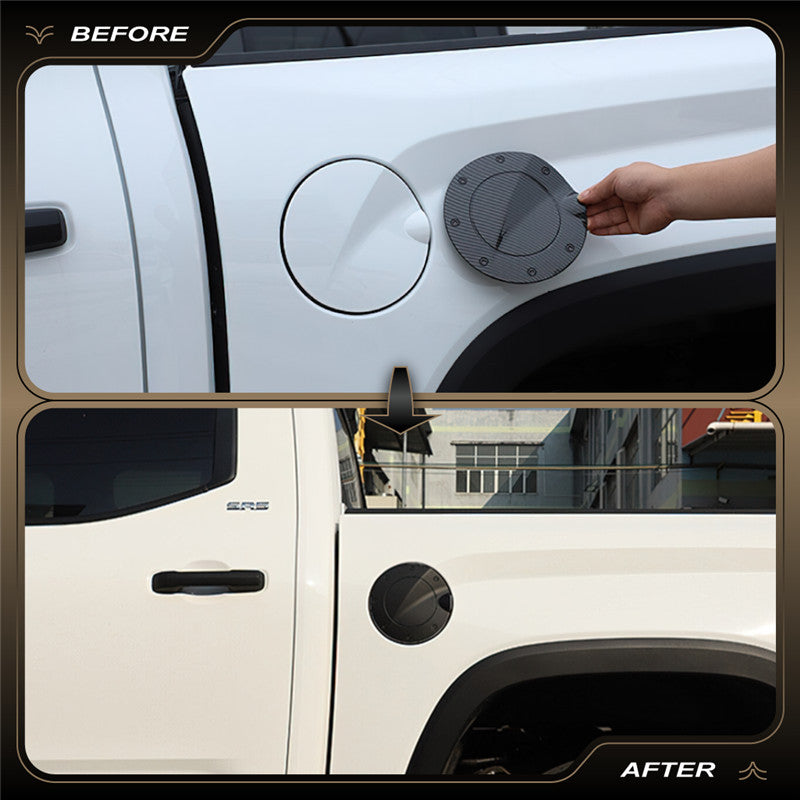 1P Gloss Black Fuel Tank Oil Gas Cap Moulding Cover Trim for Toyota Tundra 22-24