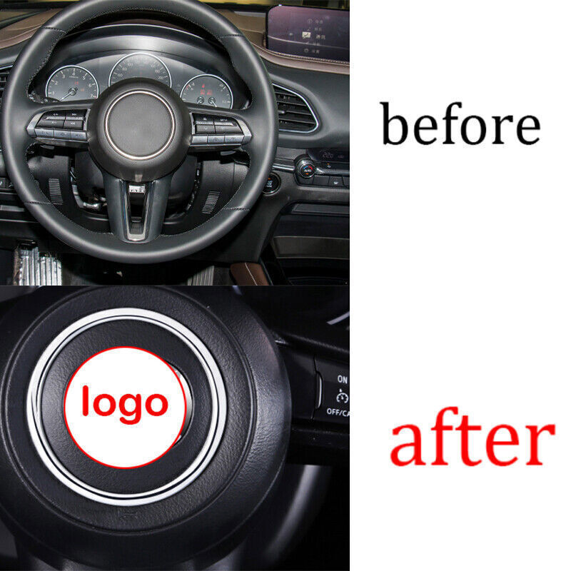 for Mazda CX-30 2020-24 ABS Silver Inner Steering Wheel Horn Ring Trim Cover 1X