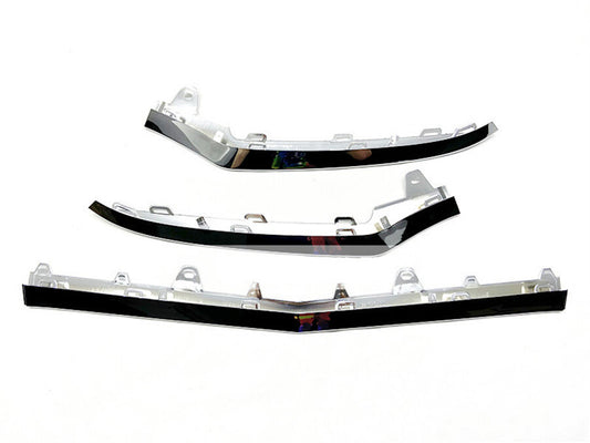 3Pcs Front Bumper Chrome Trim Molding for Mercedes-Benz W212 E250 E350 2014-2016