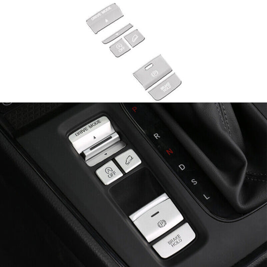 Silver Aluminum Central Console Gear Shift Switch Trims for Honda CR-V 2023 2024