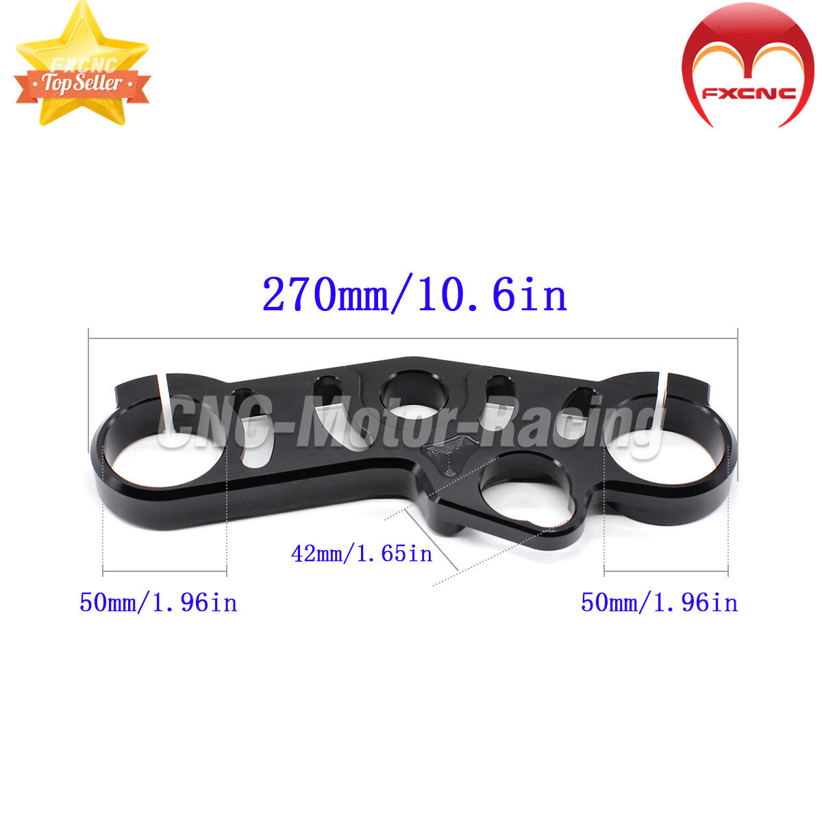 CNC three-tree top clamp suitable for Suzuki GSXR 1000 2007-2008/GSX-R 600/750 2006-2009