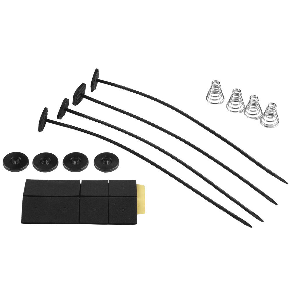 Universal electric radiator fan rod mounting kit with zipper tie for cooling fans
