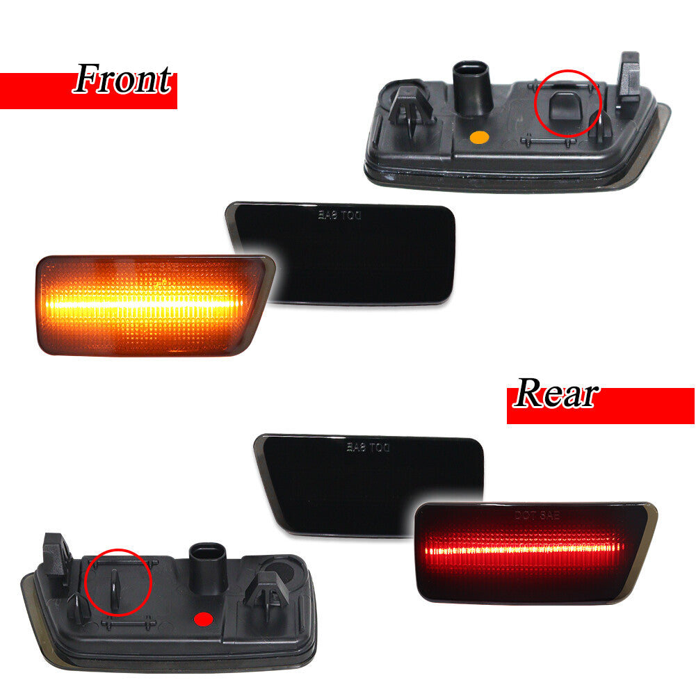 [Plug and Play] Front and Rear LED Side Marker Lights for Ford for Mustang Sport 2021-2024