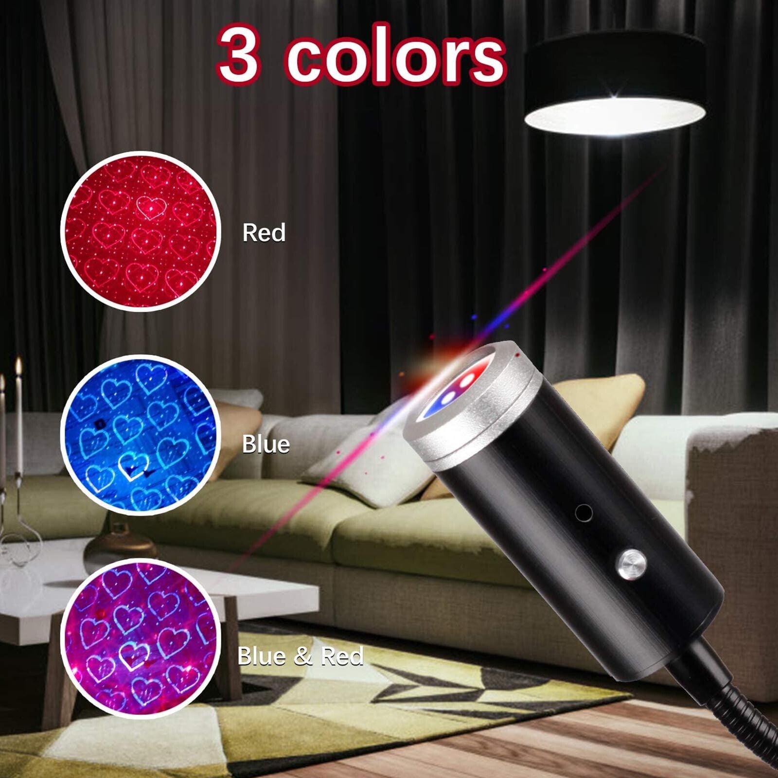 Car Roof Star Star Night Light USB Romantic Projector Atmosphere Night Lamp