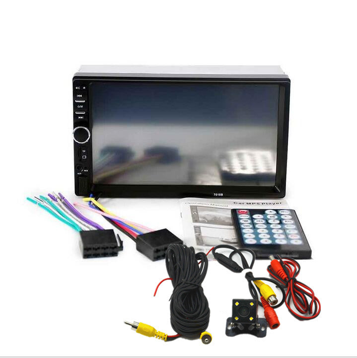 Car Video MP5 Player 2 Din 7 Touchscreen FM Bluetooth Radio Audio Stereo Camera