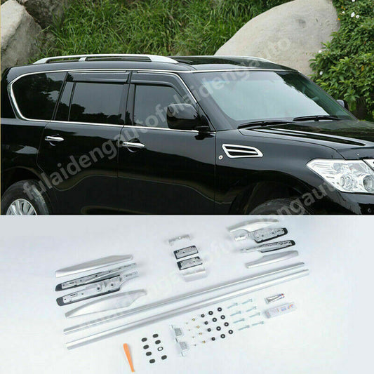for Nissan Armada Patrol Y62 2012-2021 Alloy Roof Rail Rack Side Rail Bar Kit