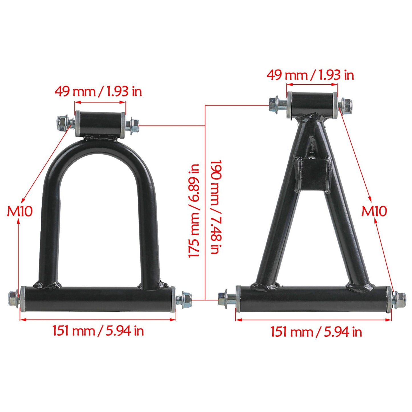 Upper and Lower A-Arm Swing Arm for DIY All-Terrain Vehicles (UTVs), Four-Way Off-Road Vehicles, Dune Off-Road Vehicles, Go-Karts