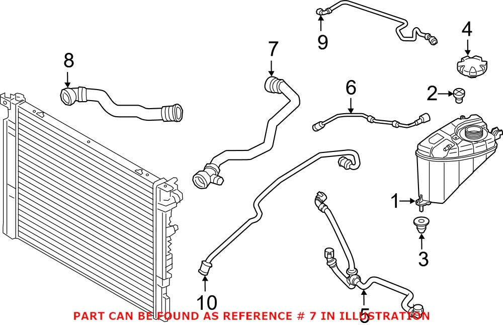 17128602870 Rubber Upper Radiator Coolant Hose for BMW F35 N20 G30 F90