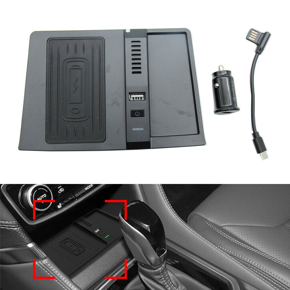 Wireless Car Charger Phone Fast Charging Pad for Subaru Forester 2019-2022