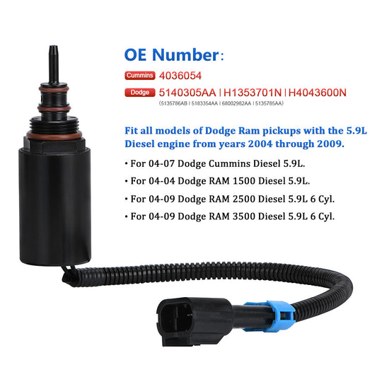 Turbo Wastegate Control Solenoid Valve for Dodge for Ram 5140305AA 4036054