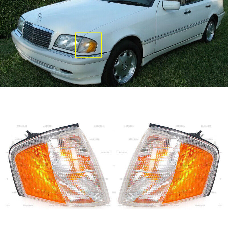 Dual front corner turn signals for Mercedes-Benz C-Class C220 1994-2000