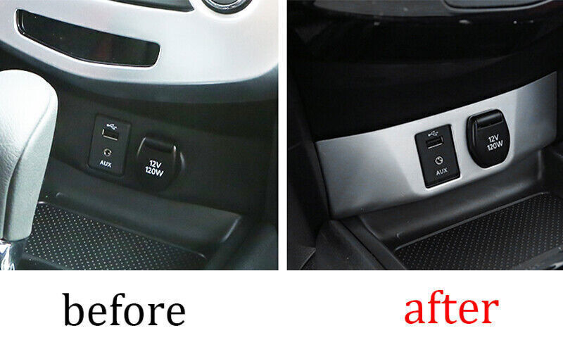 Console Cigarette Lighter Storage Box Trim for Nissan Rogue Sport 2017-21 Silver