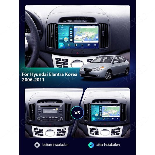 for Hyundai for Elantra Korea 2006-2011 Android CarPlay Car Radio GPS Stereo Screen