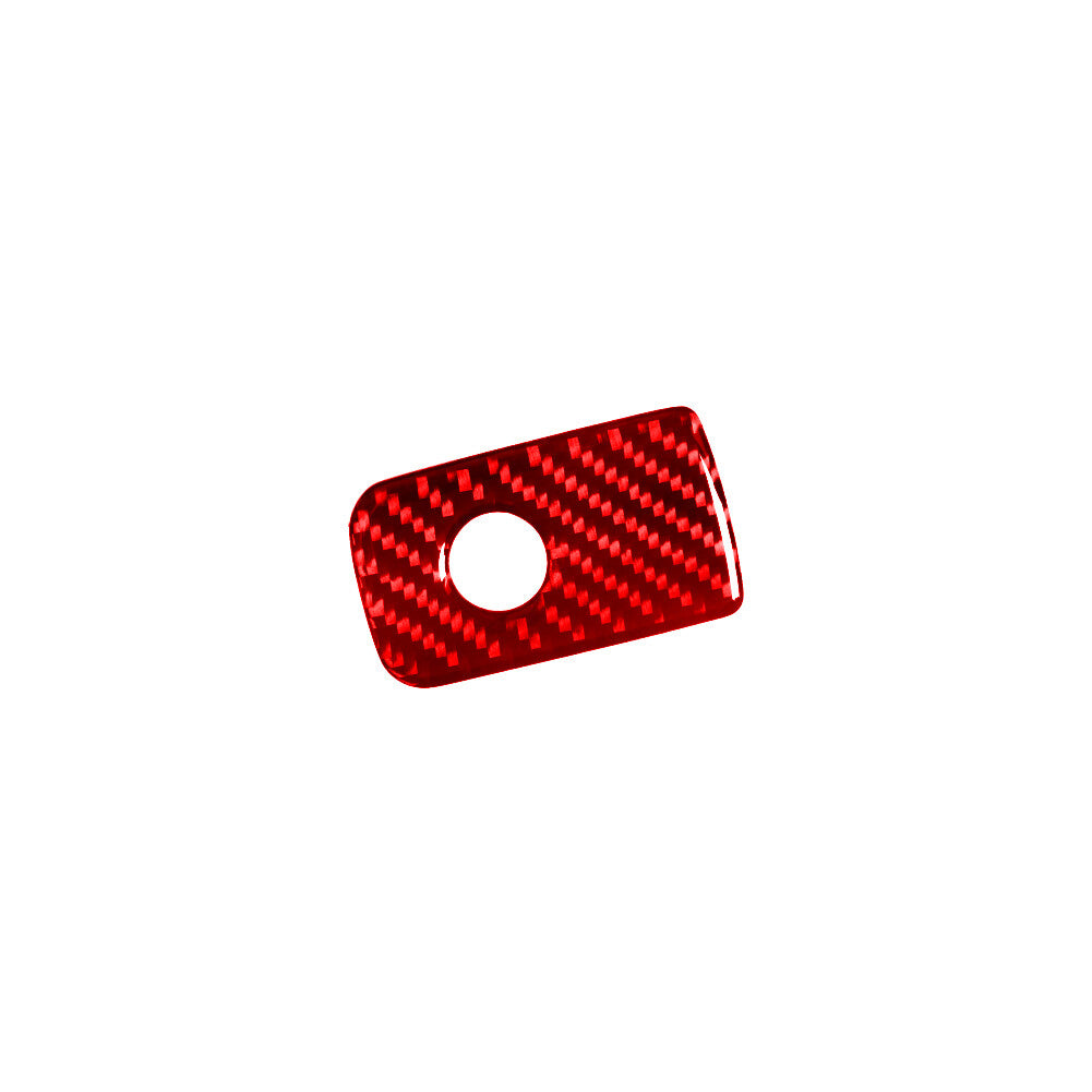 Red Carbon Fiber Copilot Glove Box Switch Trim for Volkswagen for Tiguan 2013-2017