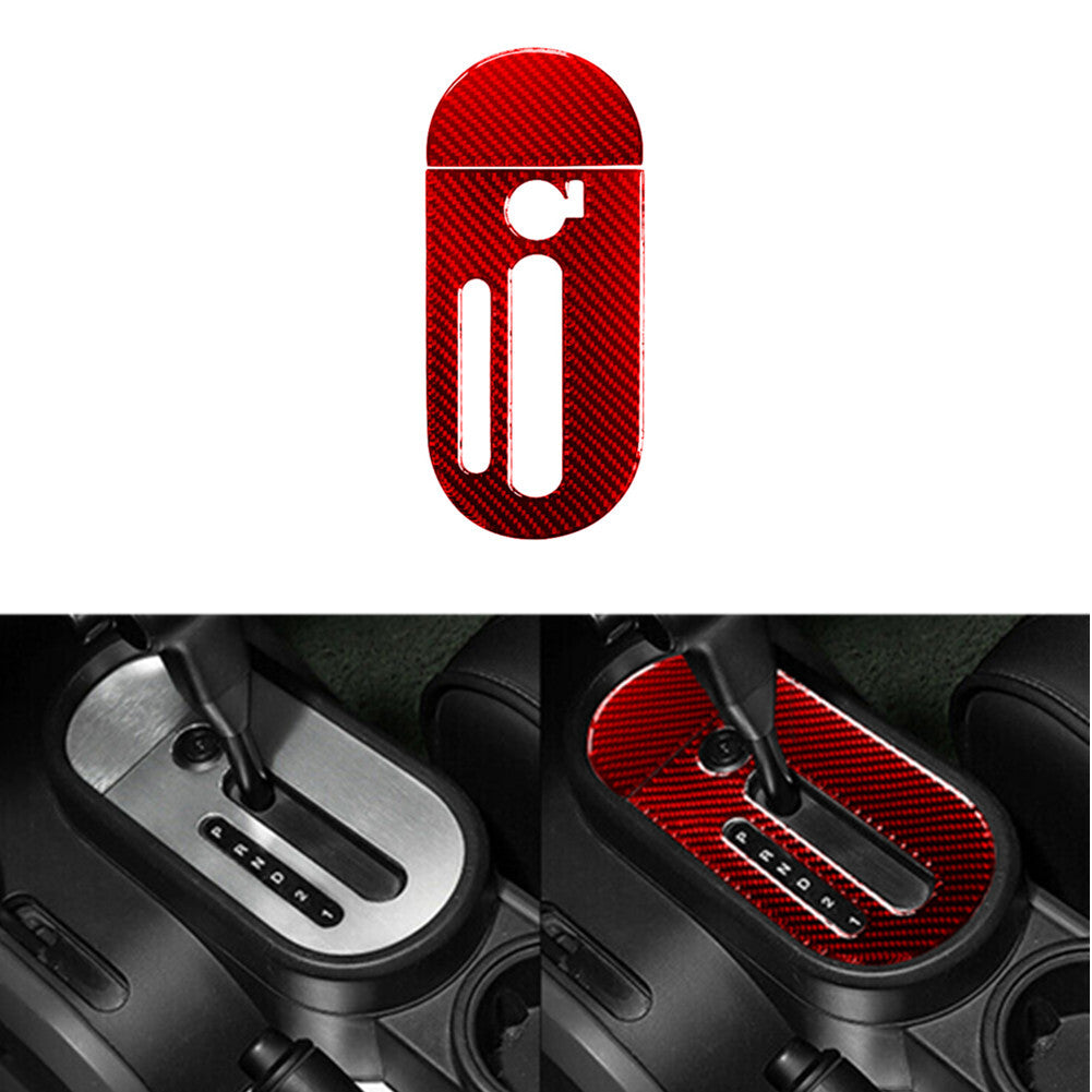 2pcs Red Carbon Fiber Automatic Console Bezel for Jeep for Wrangler 2007-2010