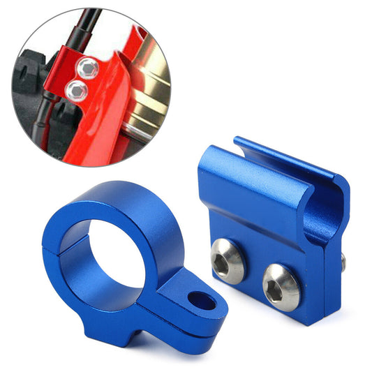 Fit for Honda CR80R CR85R CR125R CR250R 2xCNC Front Brake Line Hose Clamp Guide Blue