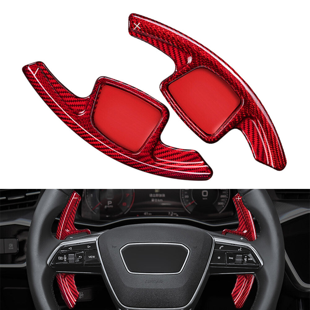 Steering Wheel Shift Paddle Shifter Extension for Audi A3 for A4 for A5 for A6 A7 S4 S5 Red