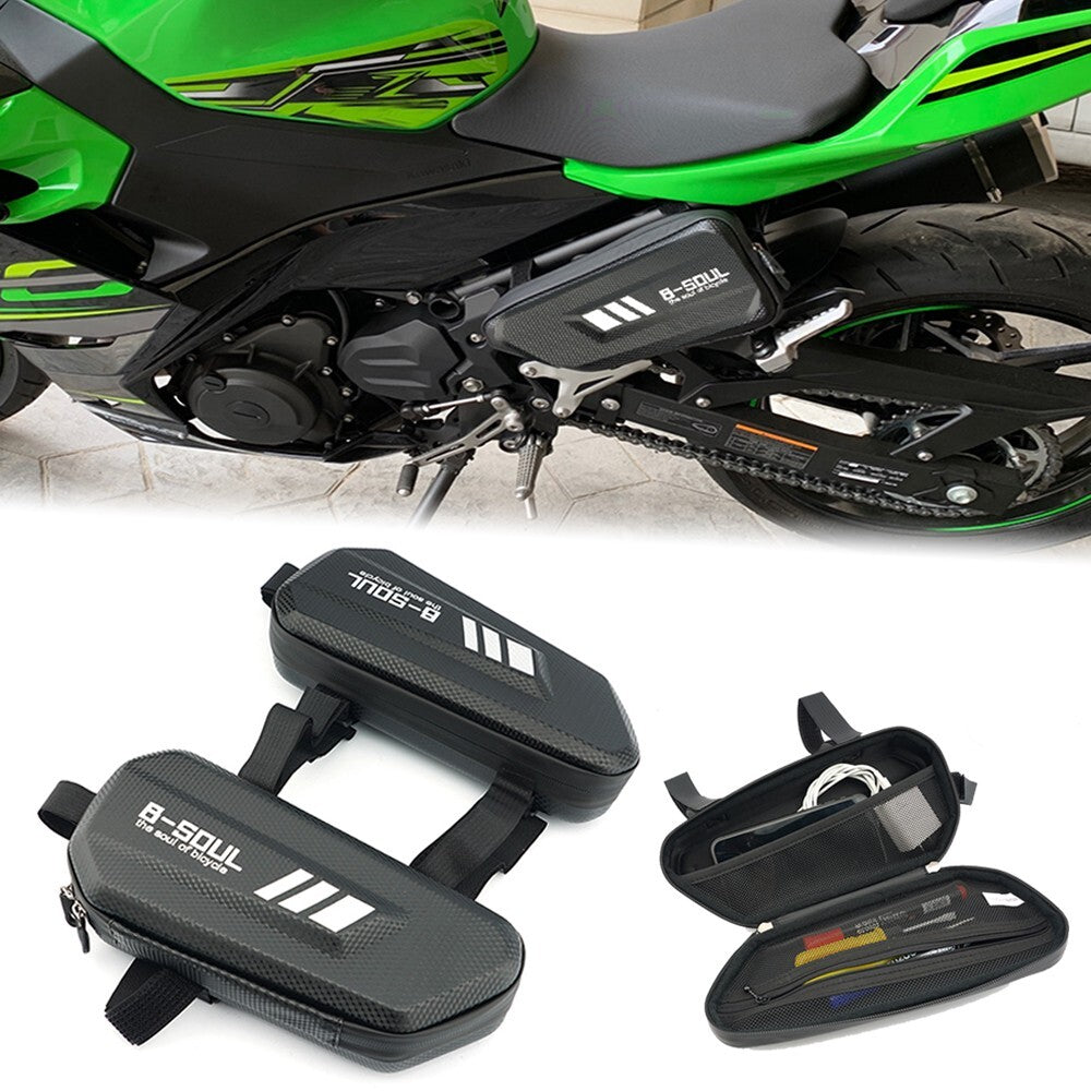 For KAWASA 250 400 650 Motorcycle Saddle Side Saddlebag Tool waterproo