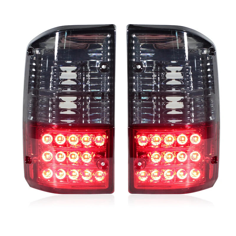 Pair LED Red Smoked Rear Tail Light for Nissan Patrol GQ Y60 GR 1987-1997