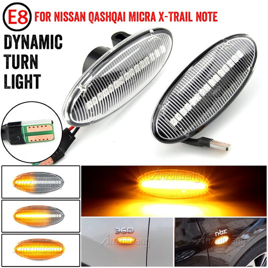 Dynamic Side Marker Turn Light for Nissan Cube Dualis Evalia Interstar Navara