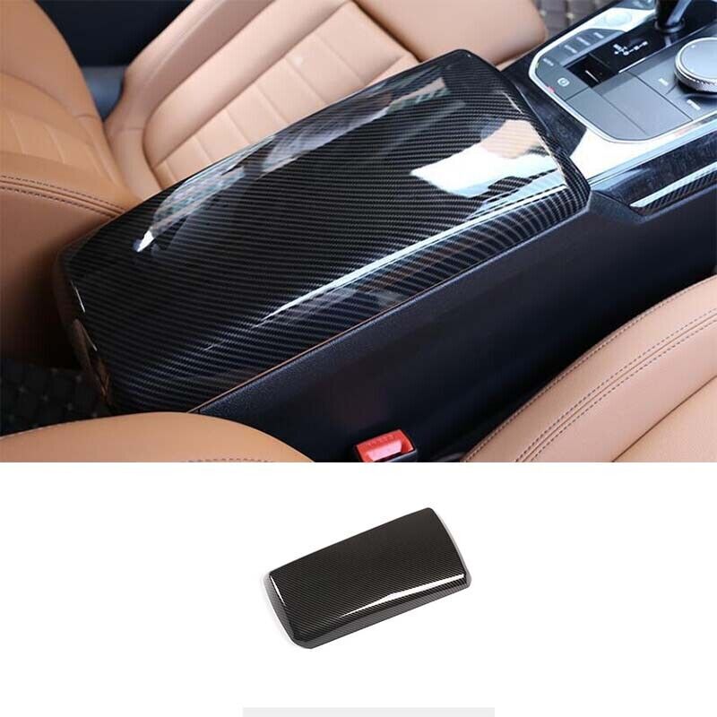 for BMW 4-Series 2021-2023 Console Armrest Box 1PCS Panel Trim ABS Carbon Fibre