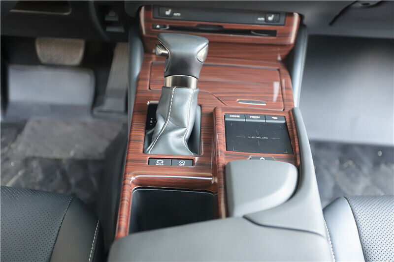 Console Gear Shift Frame Cover Trim Interior Fit for Lexus for ES 2015-2017 Red Wood