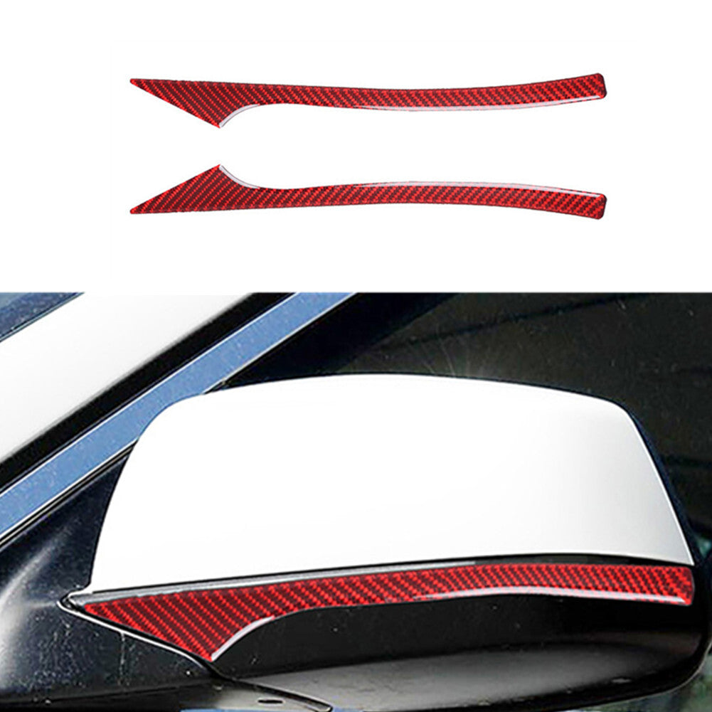 Red for BMW F10 E60 Carbon Fiber Rearview Mirror Anticollision Protector Trim