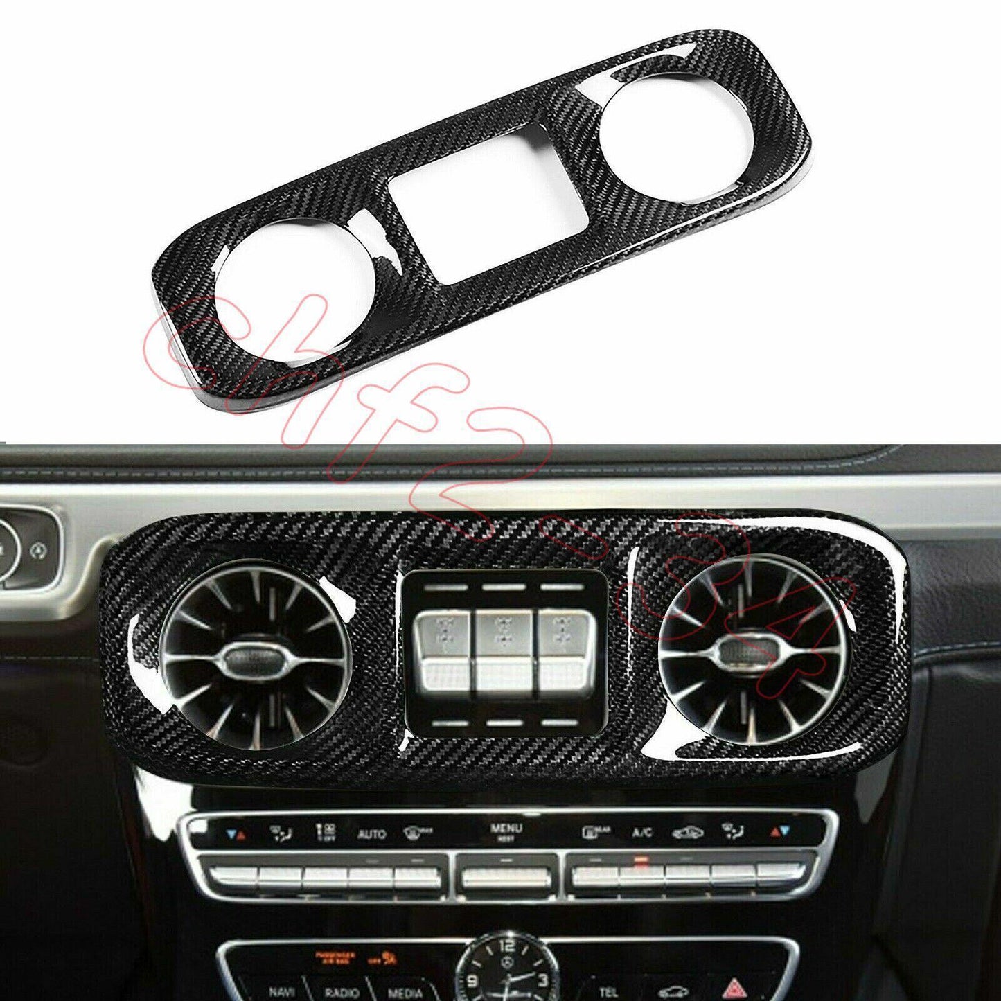 for Benz G W464 G500 G63 2019+ Dry Carbon Fiber Central Control Air Outlet Cover