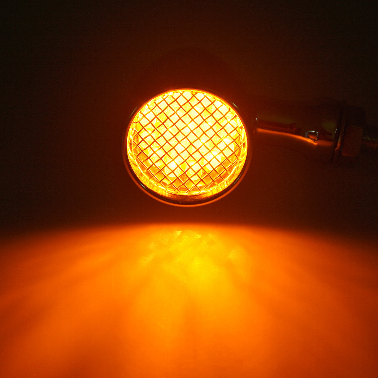 2x 10mm Grille Turn Signal Amber Indicator Light for Harley Sportster 883 1200