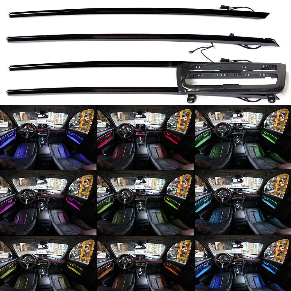 Car Interior LED Door Dash Ambient Light Trim Strips for BMW 5 Series F10/F11
