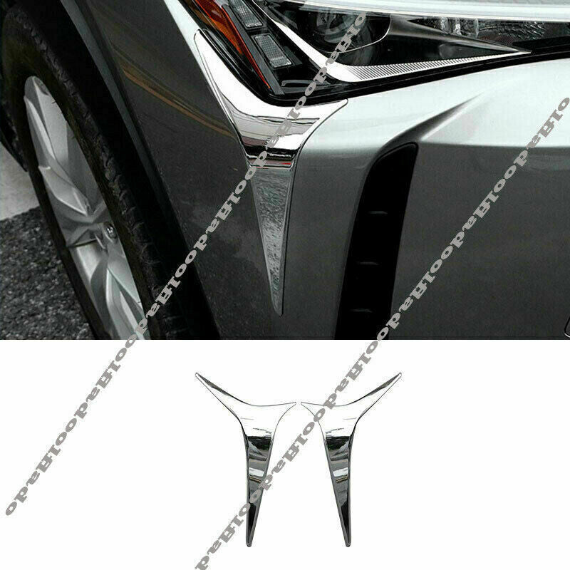 for Lexus UX 200 250h 2019-2022 Chrome Front Bumper Headlight Eyebrow Cover Trim