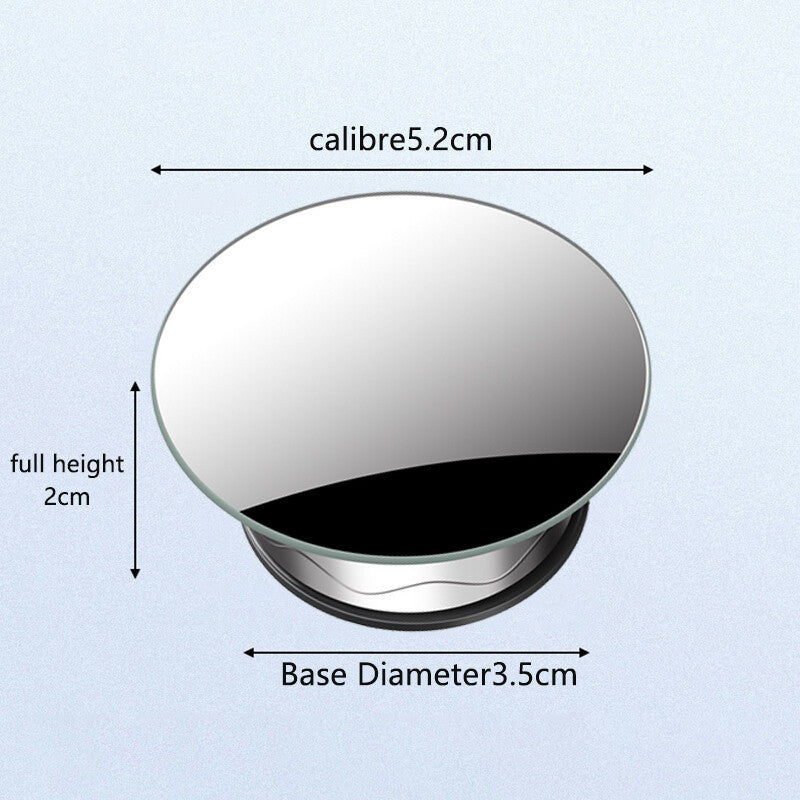 2Pcs Borderless Blind Spot Mirrors Round HD Glass 360¡ã Side Rear View Mirror Car