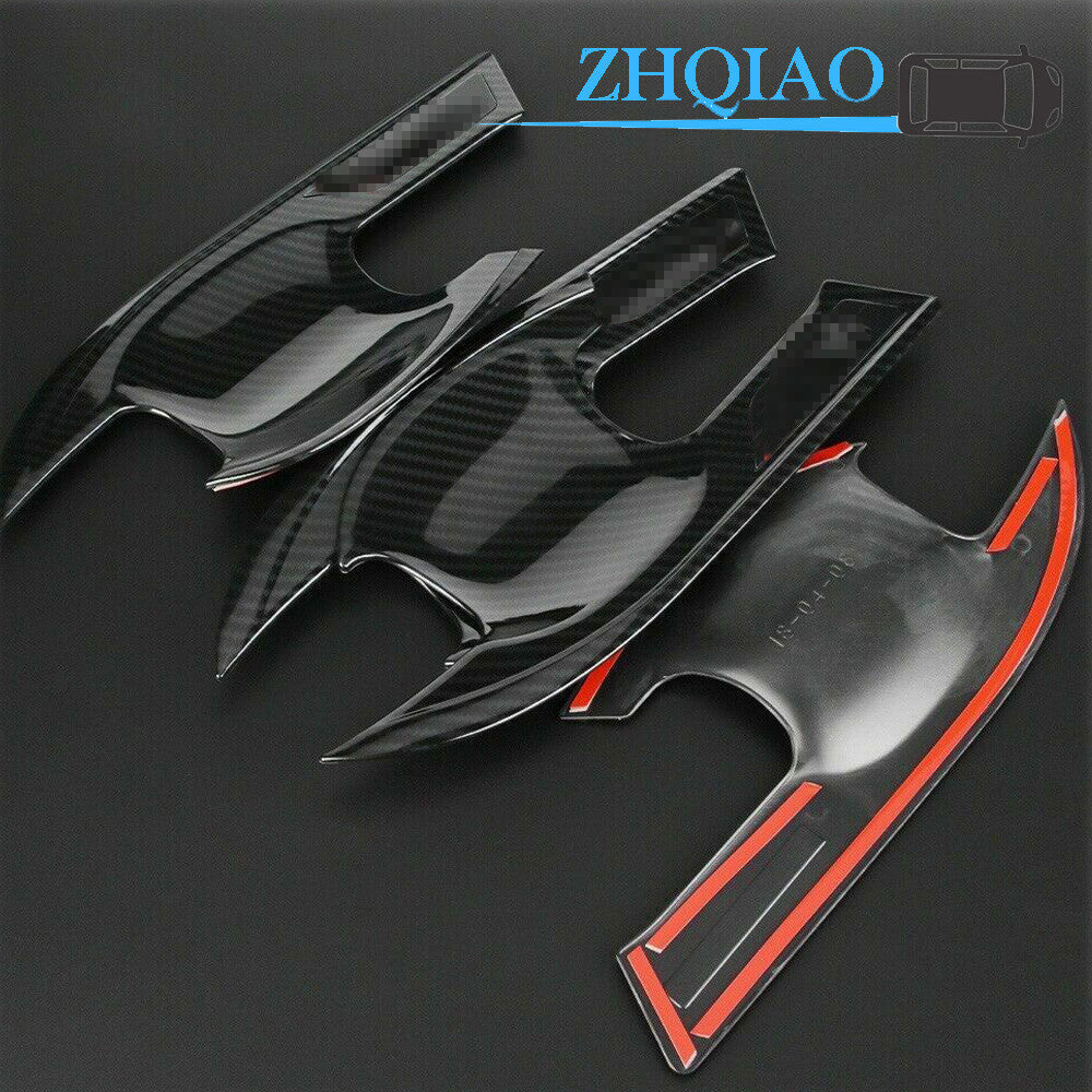 4pcs Carbon Fiber Style Door Bowl Handle Cover Trim Fit for Honda Accord 2018-2021