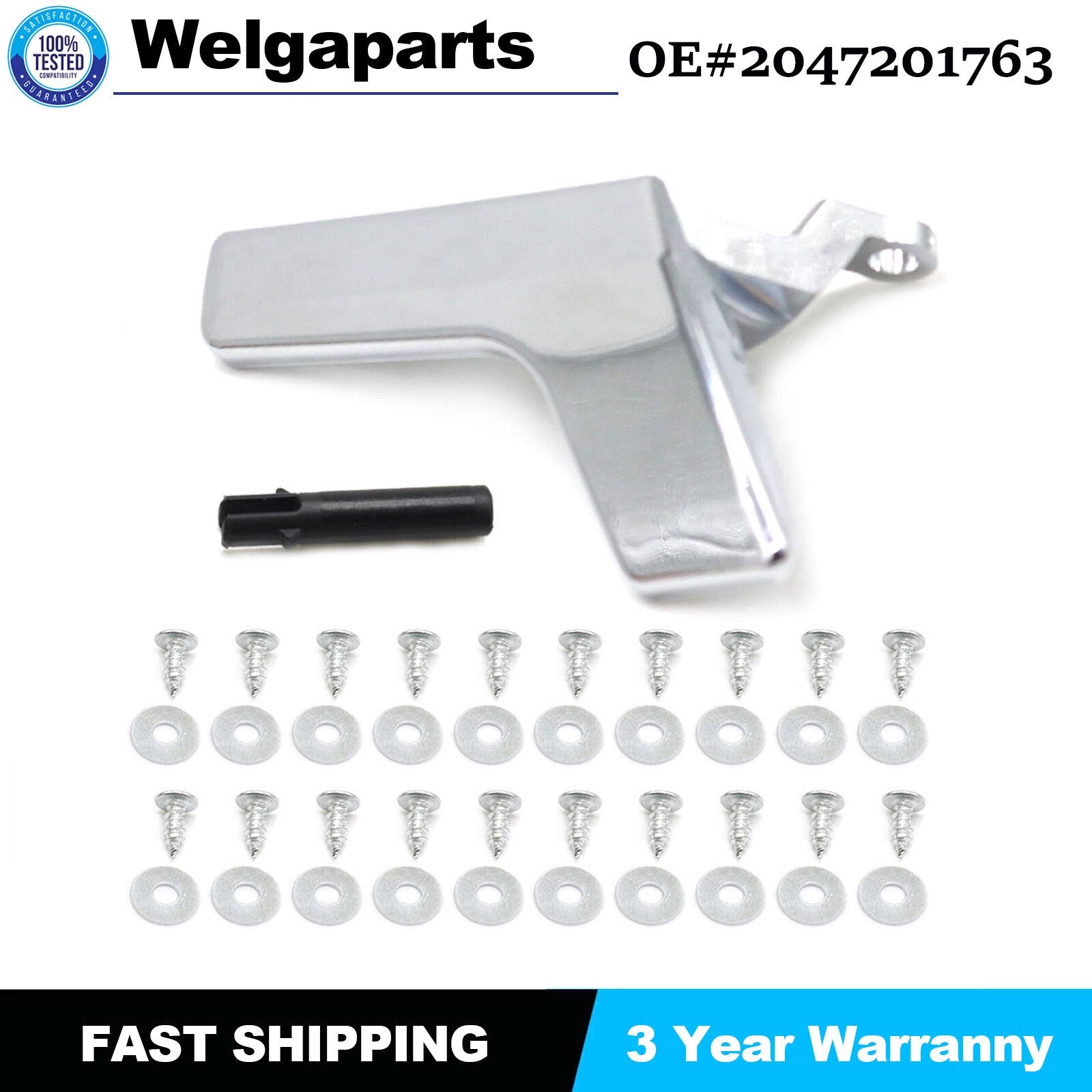 for Benz Bright Inside Interior Door Handle Repair Kit W204X204 Left Driver Side