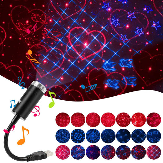USB car roof indoor atmosphere starry sky LED projector star night lights de